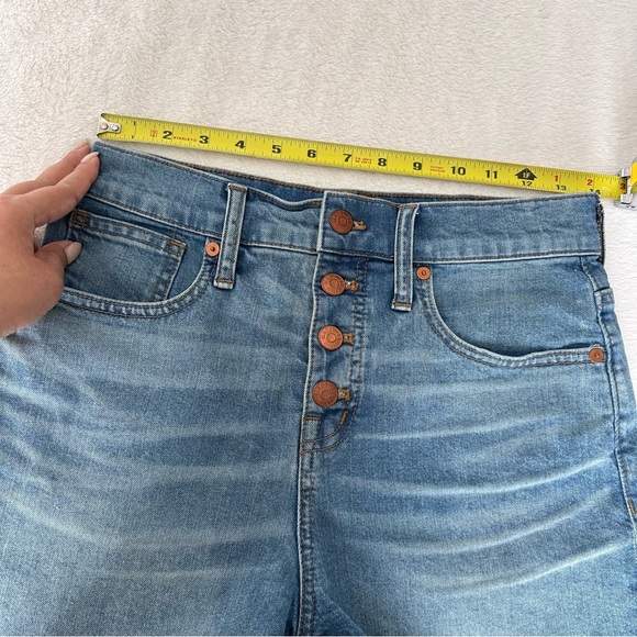*SOLD* Madewell High-Rise Denim Shorts Button-Front Edition Size 26 - Picture 6 of 11